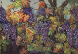"Parable of the Vine" Oil on Linen, 60" x 30" by artist Carolyn Sterling. To see her portfolio, visit www.ArtsyShark.com