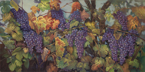 "Parable of the Vine" Oil on Linen, 60" x 30" by artist Carolyn Sterling. To see her portfolio, visit www.ArtsyShark.com