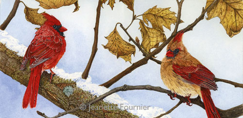 “Kindred Spirits” Watercolor, 14” x 7" by artist Jeanette Fournier. See her portfolio by visiting www.ArtsyShark.com