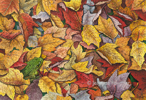 “Prince of Leaves” Watercolor, 16” x 11"by artist Jeanette Fournier. See her portfolio by visiting www.ArtsyShark.com 