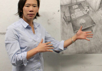 Professor Clara Lieu teaches art.