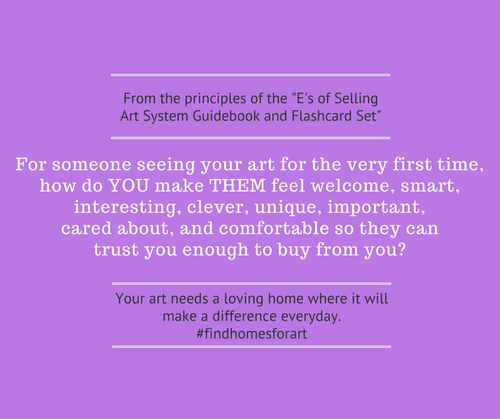 Make them Feel Comfortable! Selling Tips for Artists. Read it at www.ArtsyShark.com