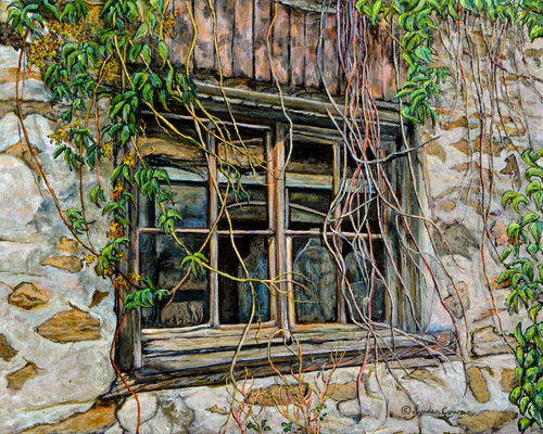 “Paneful Memories” Oil on Canvas, 16” x 20” by artist Lynden Cowan. See her portfolio by visiting www.ArtsyShark.com