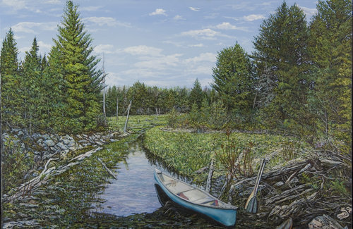 “Pentrue Lubire” Oil on Canvas, 24" x 36"by artist Lynden Cowan. See her portfolio by visiting www.ArtsyShark.com 