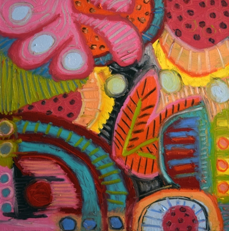 “Slice of Life” Oil and Pastel on Canvas, 24” x 24” by artist Jeff Ferst. See his portfolio by visiting www.ArtsyShark.com
