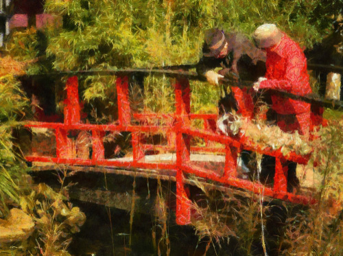 “Together on a Bridge” Photopainting, Various Sizes by artist Dorothy Berry-Lound. See her portfolio by visiting www.ArtsyShark.com