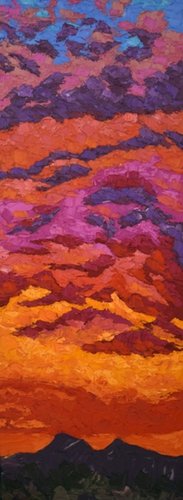 “Look West and Wonder” Oil on Canvas, 48” x 18” by artist Jeff Ferst. See his portfolio by visiting www.ArtsyShark.com