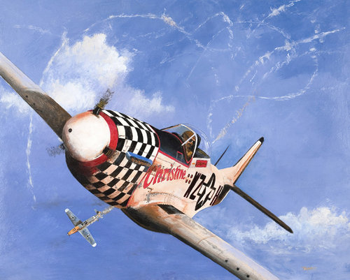 "P51" Acrylic on canvas panel, 20" x 16" by Geoff Thornley. See his feature at www.ArtsyShark.com