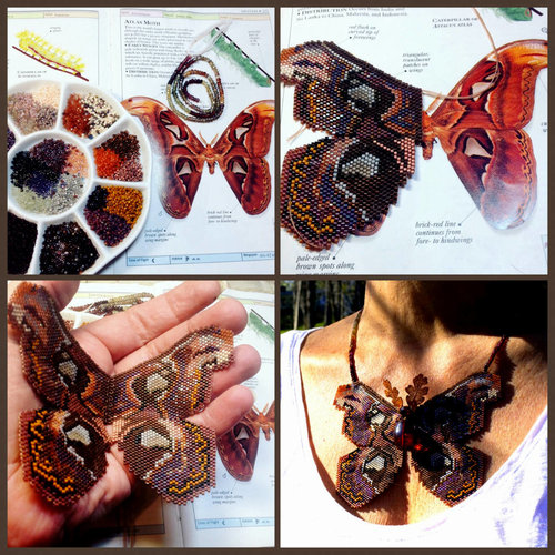 Atlas Moth Necklace by Karin Alisa Houben. See her artist feature at www.ArtsyShark.com