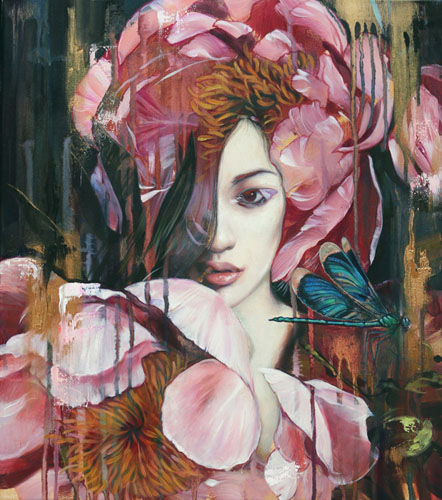 “Evoke” Oil on Canvas, 35cm x 40cm by artist Lioba Brückner. See her portfolio by visiting www.ArtsyShark.com