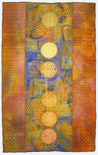 “Geoforms: Porosity #15” Fiber and Mixed Media, 40” x 24.5" by artist Michelle Hardy. See her portfolio by visiting www.ArtsyShark.com