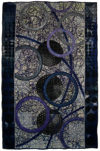 “Geoforms: Porosity #16” Fiber and Mixed Media, 40” x 26" by artist Michelle Hardy. See her portfolio by visiting www.ArtsyShark.com
