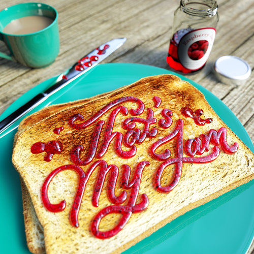 "That's My Jam" 3D typography by Noah Camp. See more at www.ArtsyShark.com