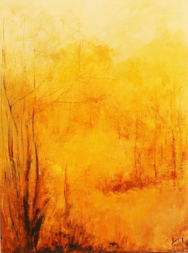“Early Autumn” Acrylic on Canvas, 36” x 48” by artist Anahid Minatsaghanian. See her portfolio by visiting www.ArtsyShark.com