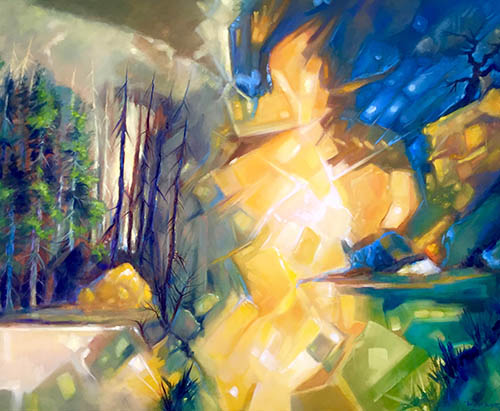 "Gold" Oil on Canvas, 40" x 30" by artist Gary Karasek. See his portfolio by visiting www.ArtsyShark.co