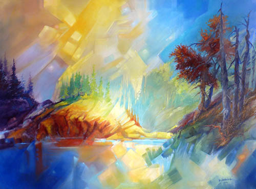 "Island of Light" Oil on Canvas, 48" x 36"by artist Gary Karasek. See his portfolio by visiting www.ArtsyShark.com 