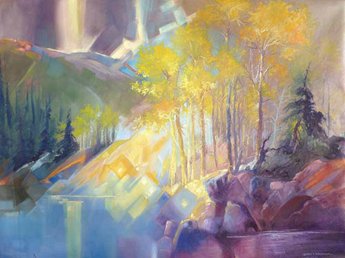 “Pool of Light” Oil on Canvas, 36” x 24” by artist Gary Karasek. See his portfolio by visiting www.ArtsyShark.com