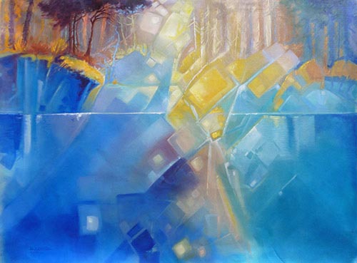 “Reflections” Oil on Canvas, 48” x 36”by artist Gary Karasek. See his portfolio by visiting www.ArtsyShark.com 