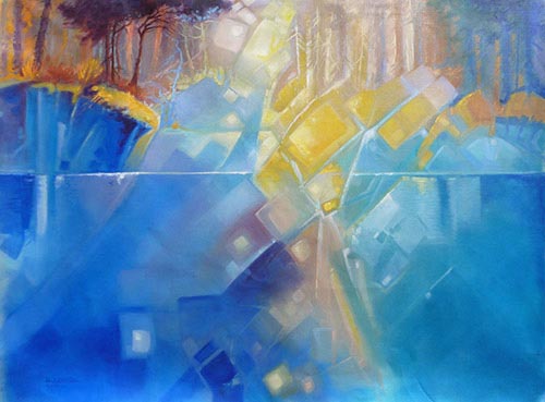 “Reflections” Oil on Canvas, 48” x 36”by artist Gary Karasek. See his portfolio by visiting www.ArtsyShark.com