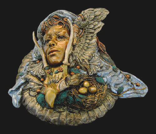 "Goddess Diana" bonded bronze, 20" x 30" x 9" by artist Bren Sibilsky. See her artist feature at www.ArtsyShark.com