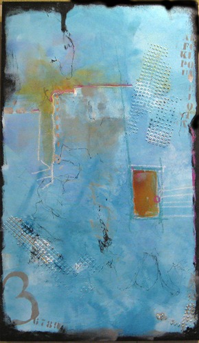 “Plateau” Acrylic on Canvas, 19” x 32” by artist Jill Krasner. See her portfolio by visiting www.ArtsyShark.com
