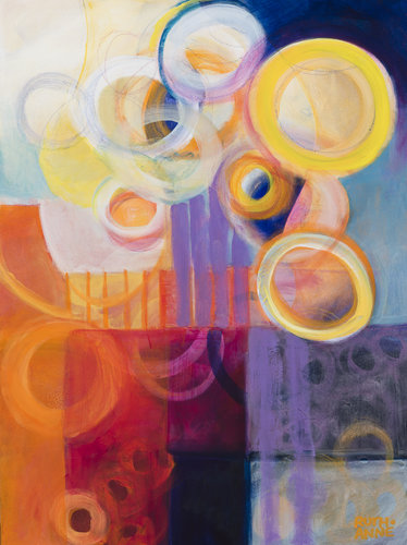 “Glow” Acrylic on Hardboard, 18” x 24” by artist Ruth-Anne Siegel. See her portfolio by visiting www.ArtsyShark.com