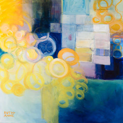 “Map of the Living Tree” Acrylic on Canvas, 36” x 36” by artist Ruth-Anne Siegel. See her portfolio by visiting www.ArtsyShark.com