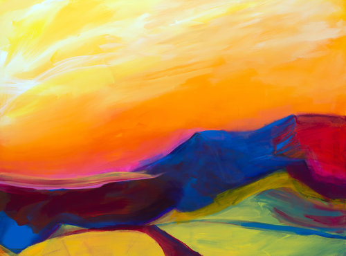“Day Arrives” Acrylic on Canvas, 30” x 40”by artist Ruth-Anne Siegel. See her portfolio by visiting www.ArtsyShark.com 