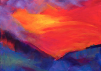 “Night Comes” Acrylic on Canvas, 30” x 40” by artist Ruth-Anne Siegel. See her portfolio by visiting www.ArtsyShark.com