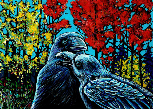 “Together” Acrylic on Canvas, 11” x 14" by artist Alison Newth. See her portfolio by visiting www.ArtsyShark.com
