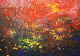 “Sparkling Reflections” Mixed Media, 30” x 30” by artist Therese Boisclair. See her portfolio by visiting www.ArtsyShark.com.