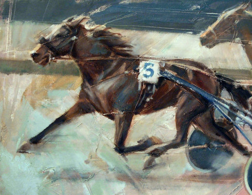 "Speed” Oil on Canvas, 31" x 26" by artist Ferenc Flamm. See his portfolio by visiting www.ArtsyShark.com.