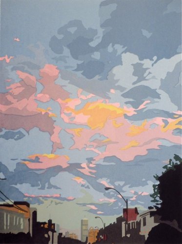 “Under a Boston Sky” Limited Edition Serigraph, 20” x 15” by artist Anne Silber. See her portfolio by visiting www.ArtsyShark.com