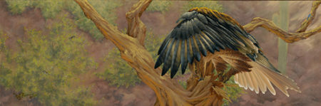 “Hidden Treasure” Oil on Canvas, 10” x 30” by artist Muriel Timmons. See her portfolio by visiting www.ArtsyShark.com