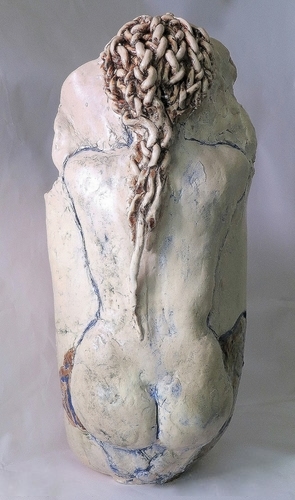 "Dafne" Ceramic, 22"H x 11"W x10"D by artist Judith Unger. See her feature at www.ArtsyShark.com