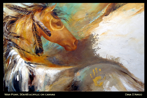 Art by Dina D'Argo. See her work in the article Art of the Horse at www.ArtsyShark.com