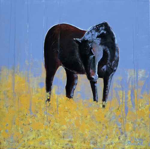 “In the Moment” Acrylic on Canvas, 30” x 30” by artist Dara Daniels. See her portfolio by visiting www.ArtsyShark.com