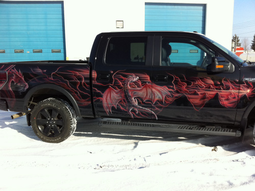 Airbrushed Truck by Amy Keller-Rempp. See her portfolio by visiting www.ArtsyShark.com