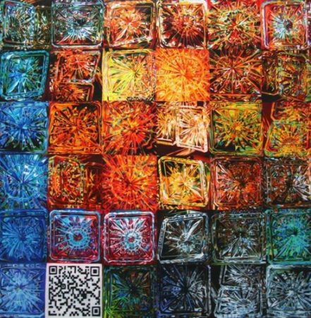“Crystal #45 - Splenda” Colored Pencil on Encaustic Board, 18” x 24” by artist Carol Scott. See her portfolio by visiting www.ArtsyShark.com
