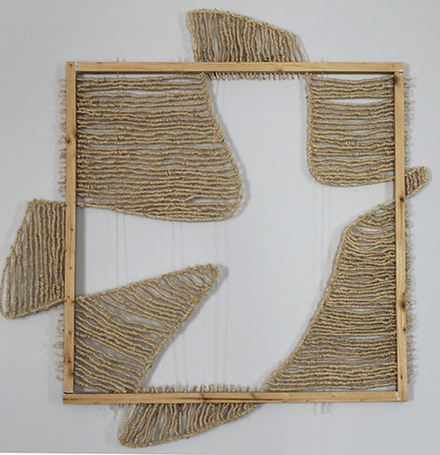 "The Bird" Sisal Wrapping String, 43" x 43" by artist Andie Grande. See her portfolio by visiting www.ArtsyShark.com