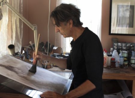 Artist Frantisek Strouhal in his studio. See his portfolio by visiting www.ArtsyShark.com