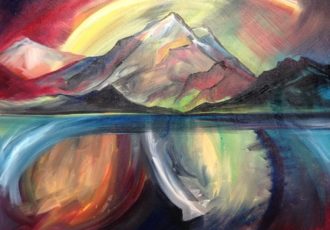 "Infinite" Oil on Canvas, 30" x 24" by artist Allison McGree. See her portfolio by visiting www.ArtsyShark.com