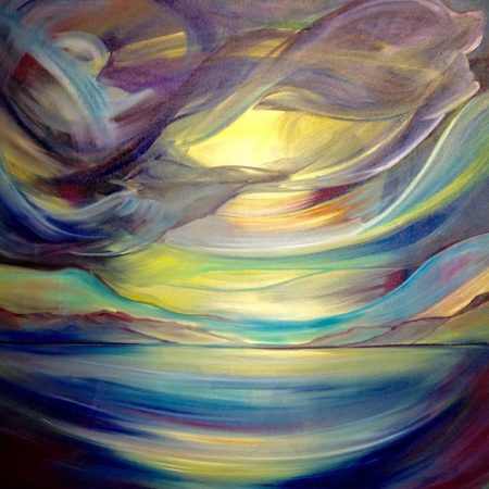 "Peace" Oil on Canvas, 24" x 24" by artist Allison McGree. See her portfolio by visiting www.ArtsyShark.com
