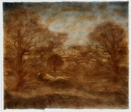 “Spellbound in Eden” Mixed Media/Oil Printing/Lithography Inks, 25” x 21.5” by artist Frantisek Stouhal. See his portfolio by visiting www.ArtsyShark.com