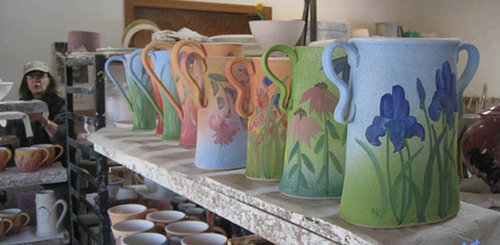 Studio Shot Linden Hills Pottery. Read their story at www.ArtsyShark.com