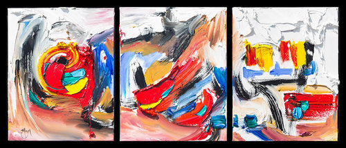 “A Day at the Beach Triptych” 3D Oil on Canvas, 72” x 30” by artist JD Miller. See his portfolio by visiting www.ArtsyShark.com