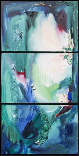 “Emerald Dream Triptych” 3D Oil on Canvas, 36” x 72” by artist JD Miller. See his portfolio by visiting www.ArtsyShark.com