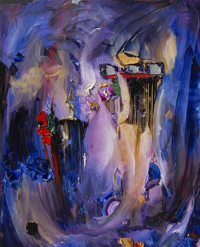 “Sci Fi Cabaret” 3D Oil on Canvas, 48” x 60” by artist JD Miller. See his portfolio by visiting www.ArtsyShark.com