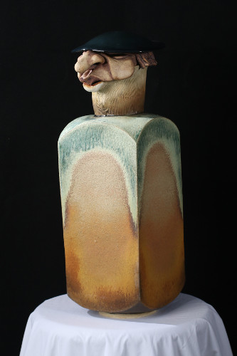 "Colonel Winkleman - retired" Clay, 18" x 9" x 9" by artist Daniel Bassett. See his portfolio by visiting www.ArtsyShark.com