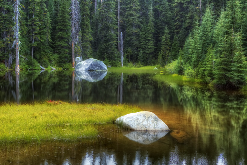“Alpine Lake” Photography, Various Sizes by artist Mike DeCesare. See his portfolio by visiting www.ArtsyShark.com